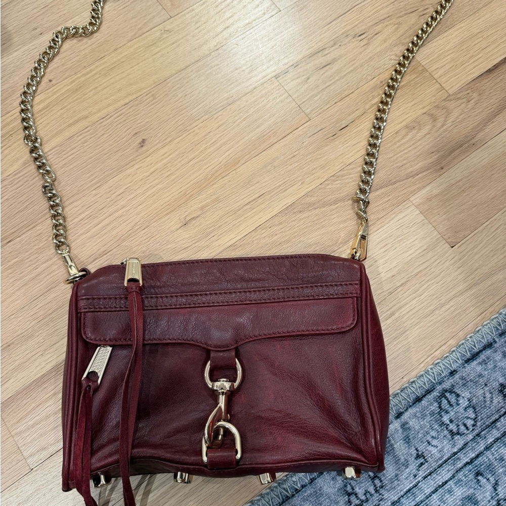 Rebecca Minkoff Burgundy Leather Shoulder Bag or Clutch